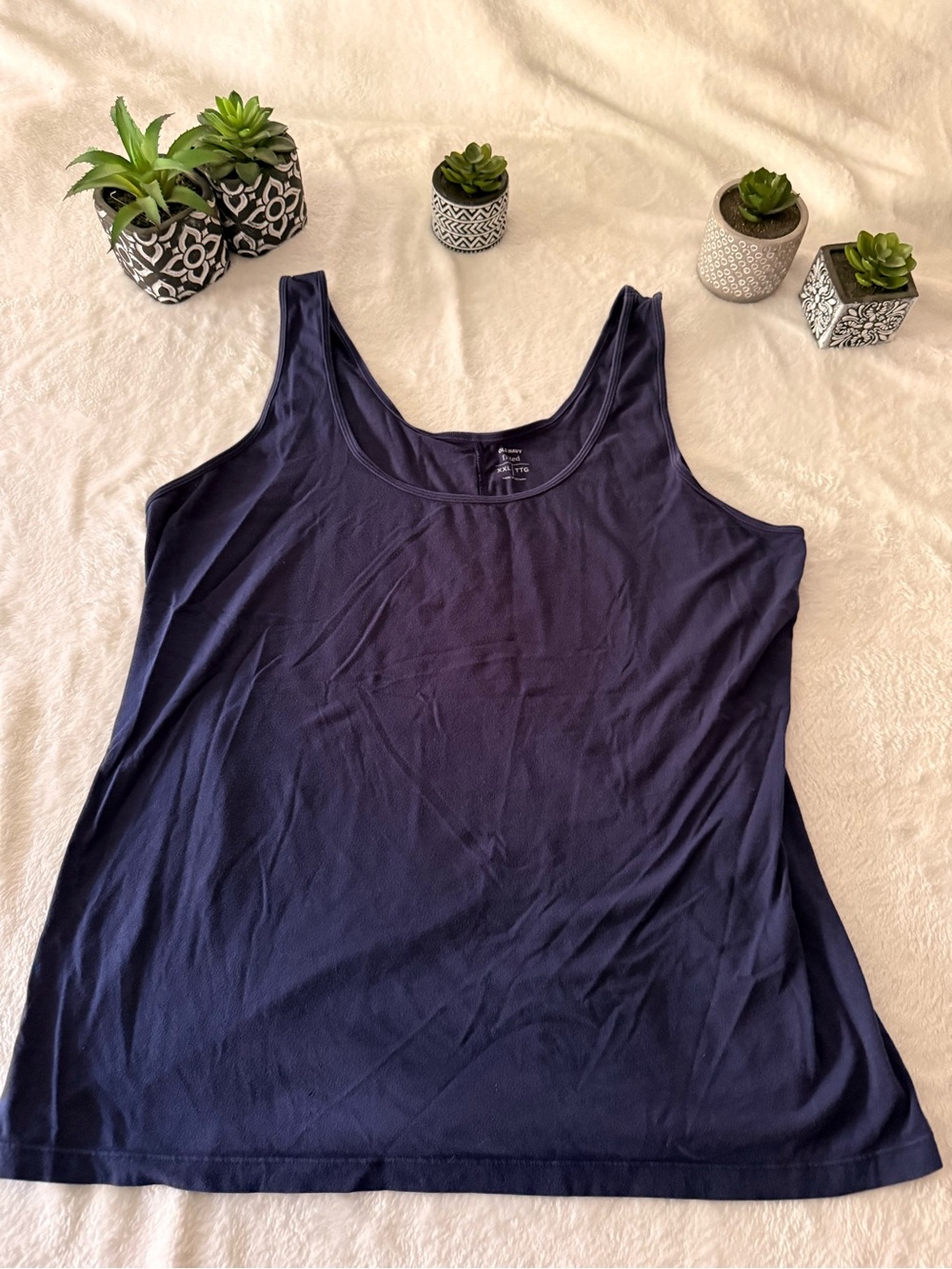 Old Navy Blue Fitted Tank Top XXL